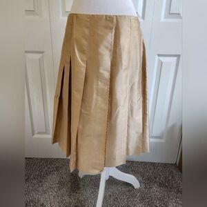 Banana Republic Gold Silk Skirt